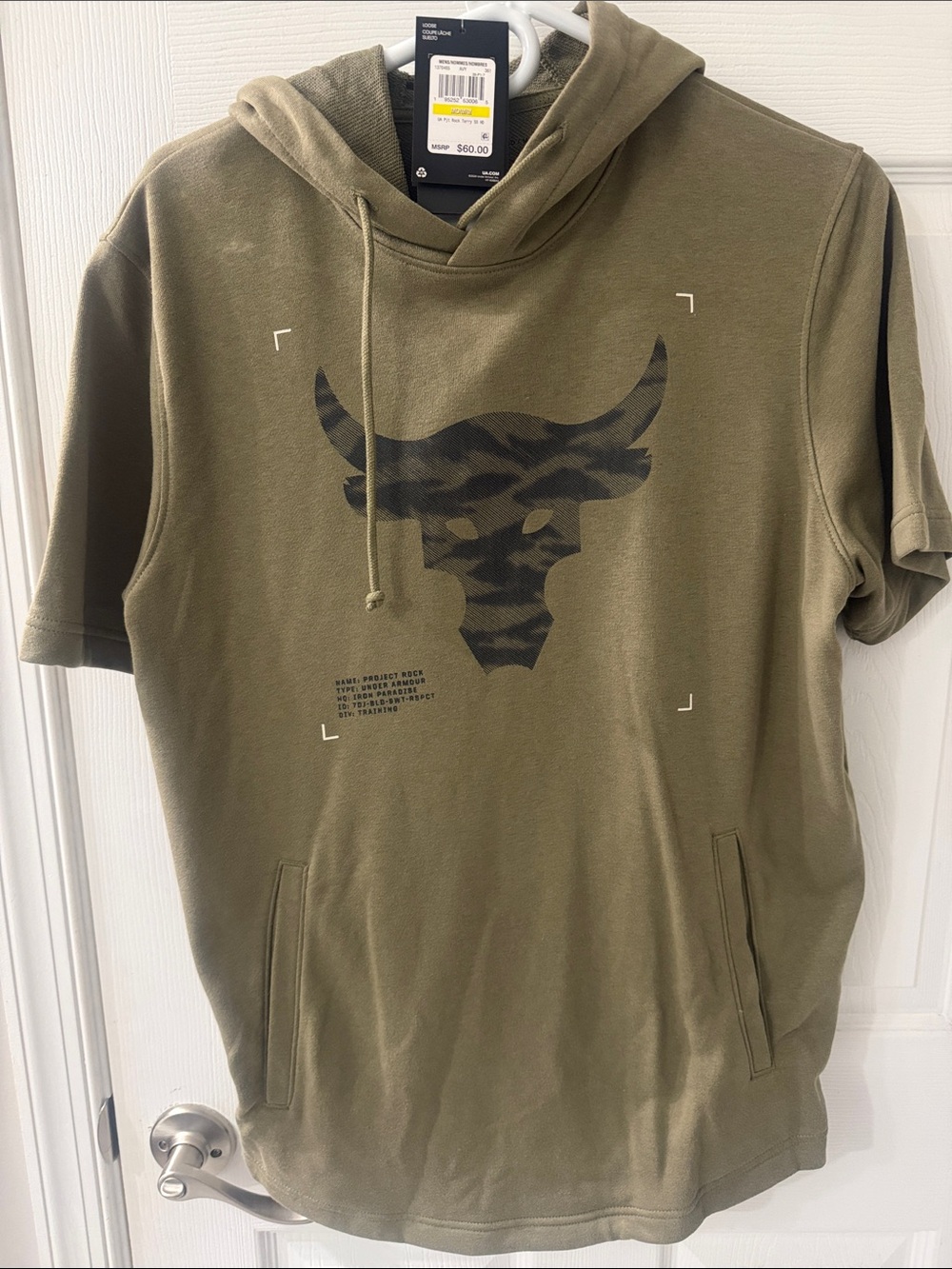 Under Armour Men’s Short-Sleeve Hoodie in Olive